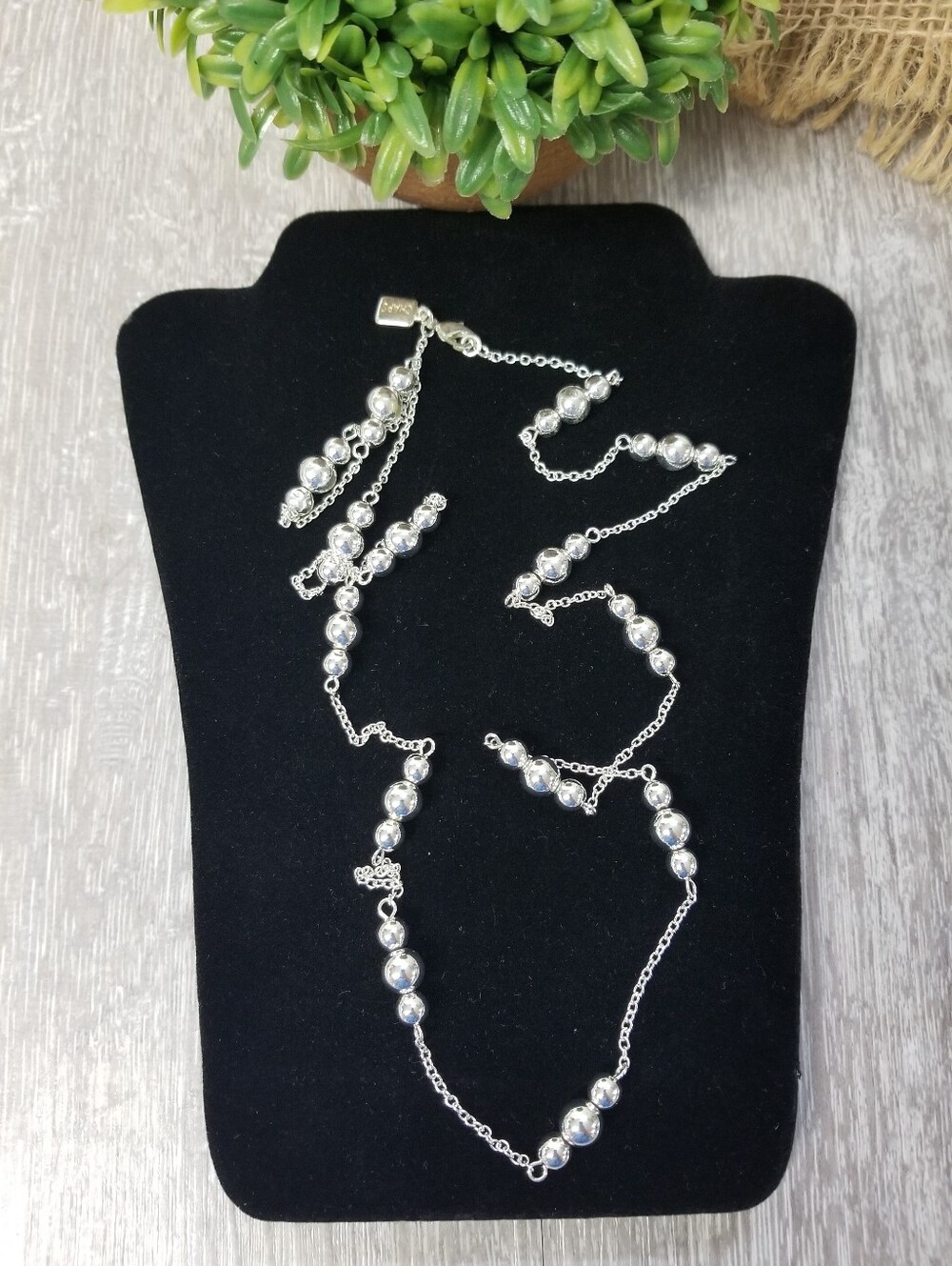 Chaps (Ralph Lauren) Silvertone Necklace